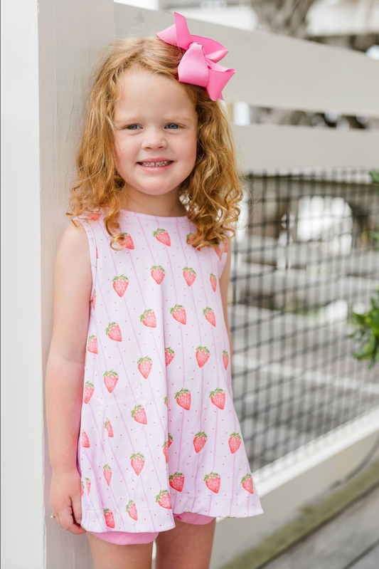 Lottie Bloomer Set, Strawberry Stripe