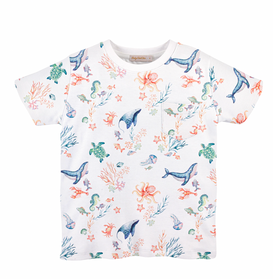 Sea World Tee with Pocket