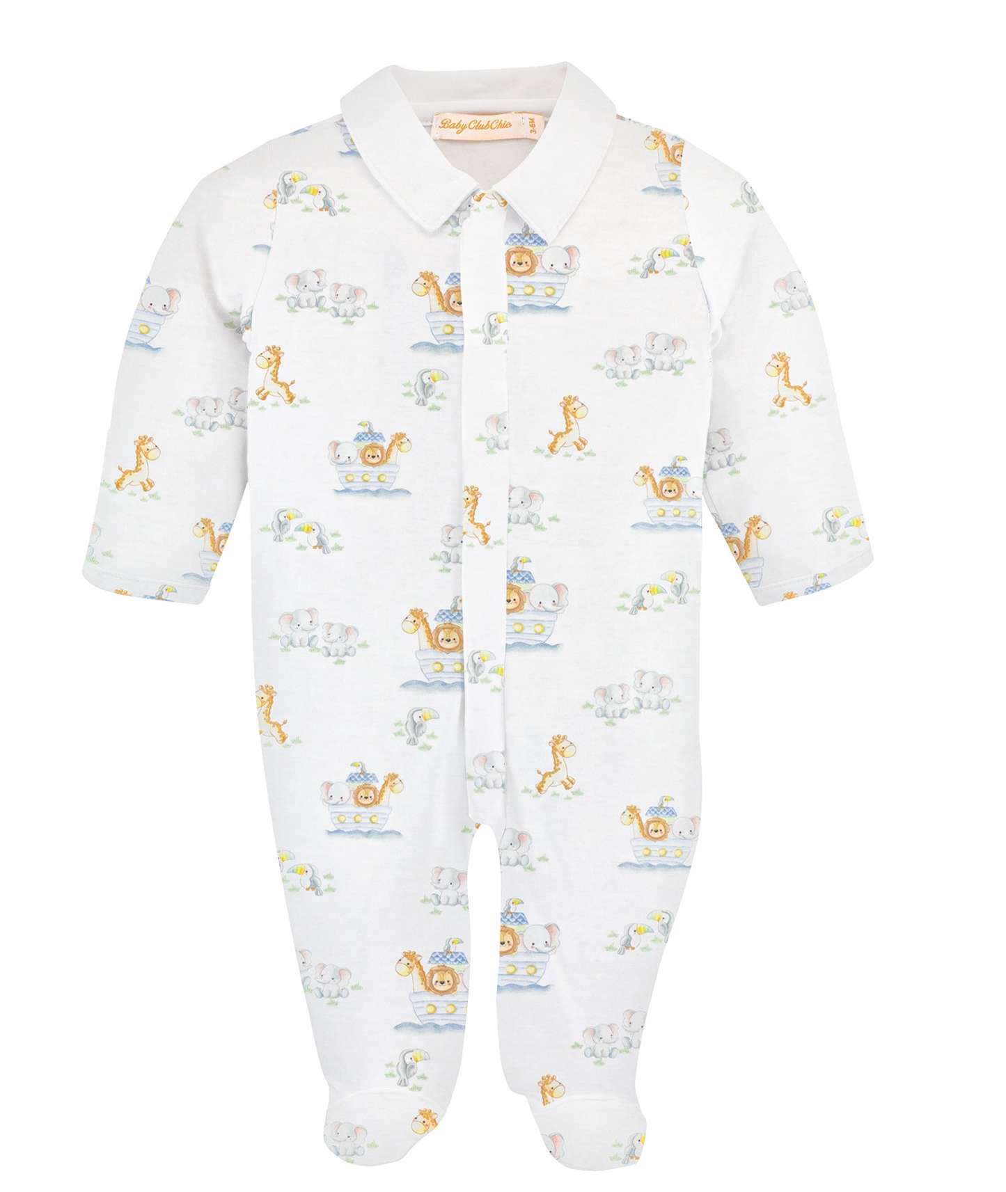 Noah's Ark Footie with Collar