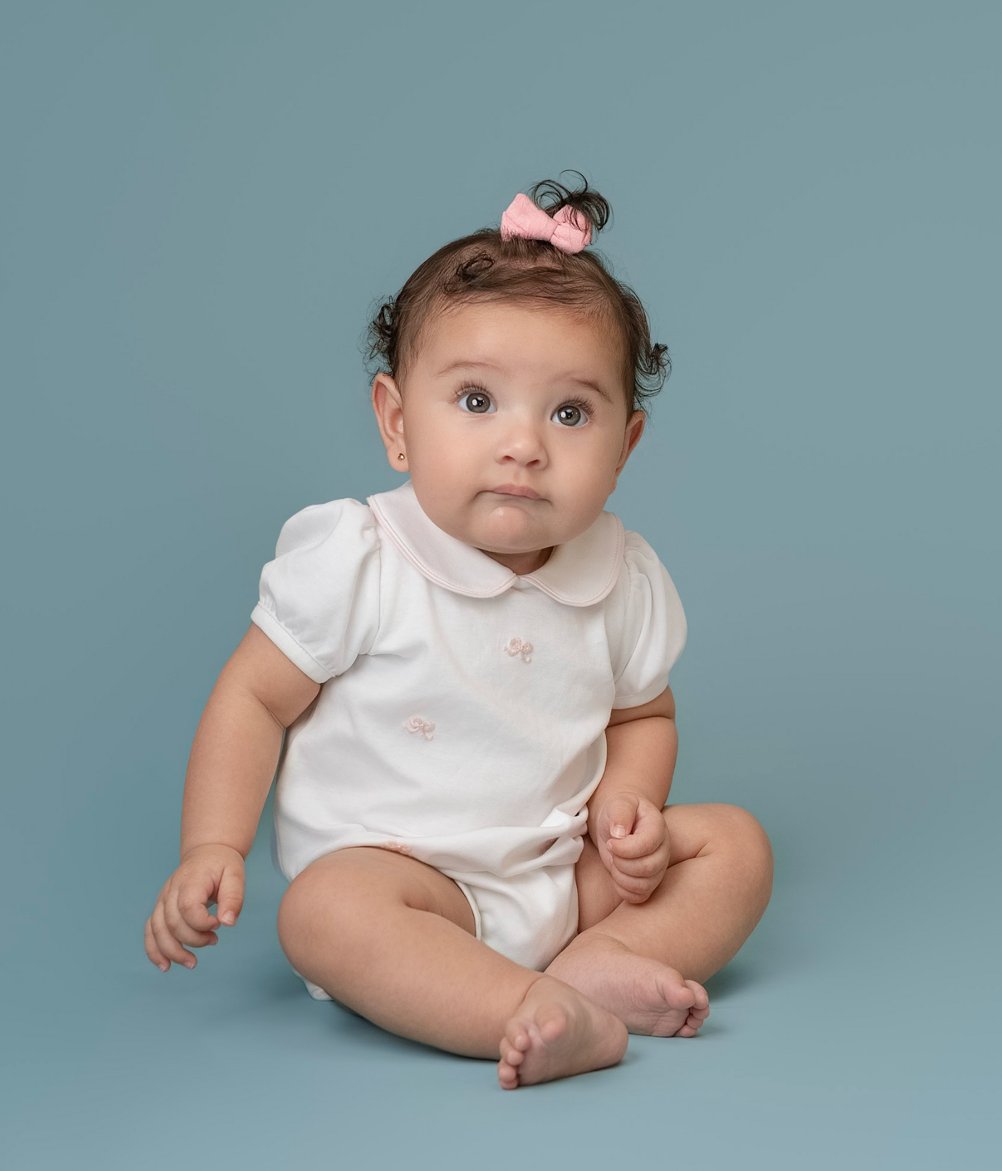 Little Bows Embroidered Bubble with Bows