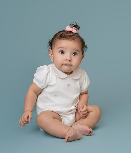 Little Bows Embroidered Bubble with Bows