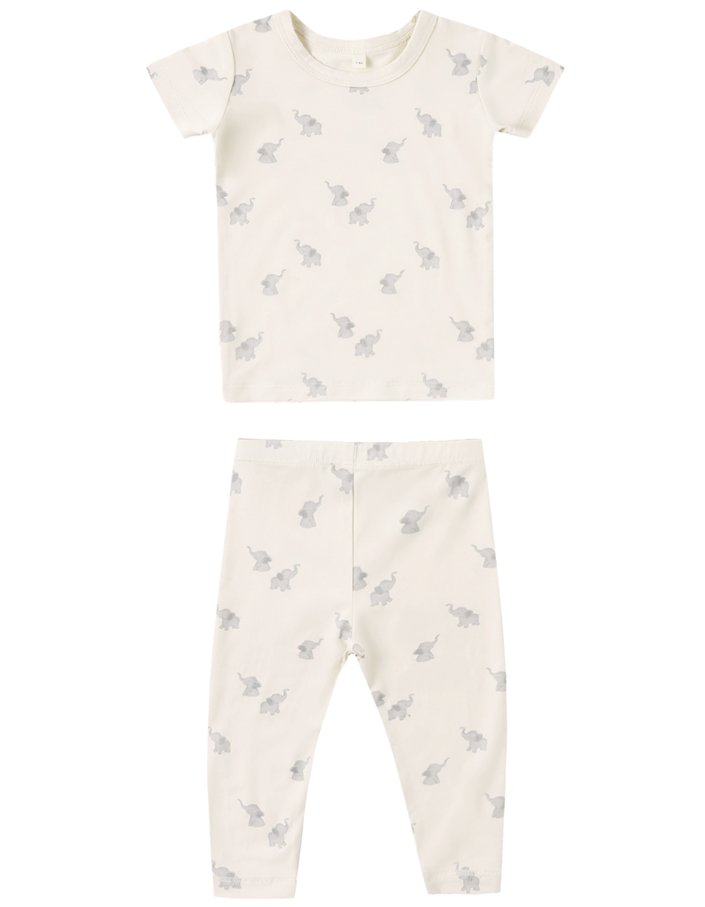 Bamboo Short Sleeve Pajama Set Elephants
