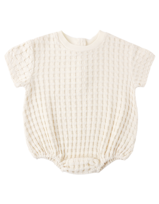 Relaxed Bubble Romper in Natural
