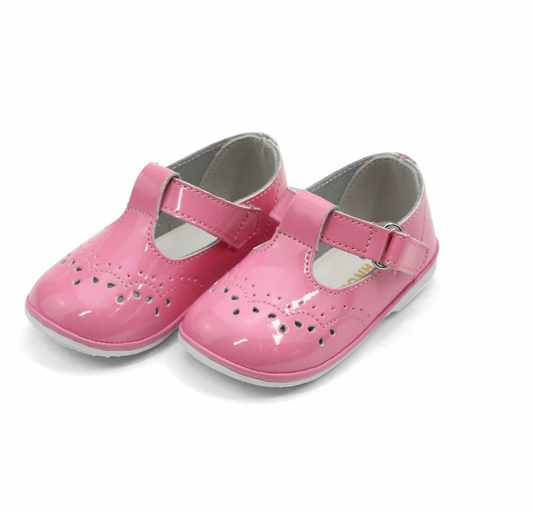 Birdie T-Strap Patent Malibu Pink