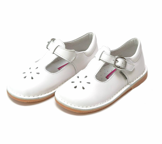 Joy T-Strap White Mary Jane