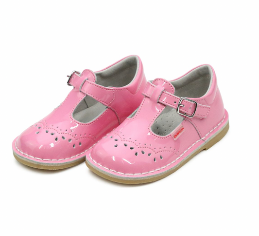 Ruthie T-Strap  Mary Jane Patent Malibu Pink