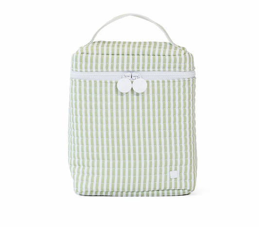 Quilted Go Go Bag Insulated Lunch Bag in Pimlico Stripe Sage