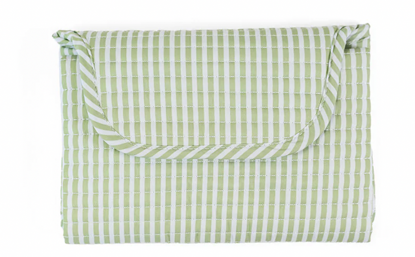 QUILTED CHANGING MAT - PIMLICO STRIPE SAGE