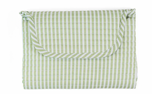QUILTED CHANGING MAT - PIMLICO STRIPE SAGE