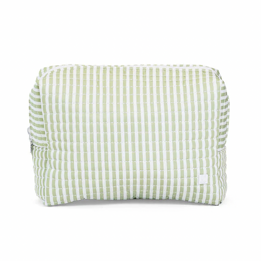 QUILTED EVERYDAY BAG - PIMLICO STRIPE SAGE