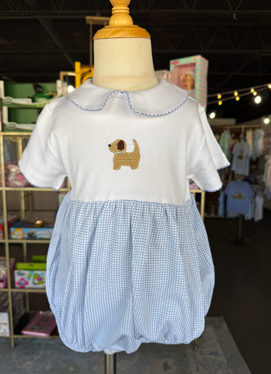 Crochet Dog Gingham Bubble