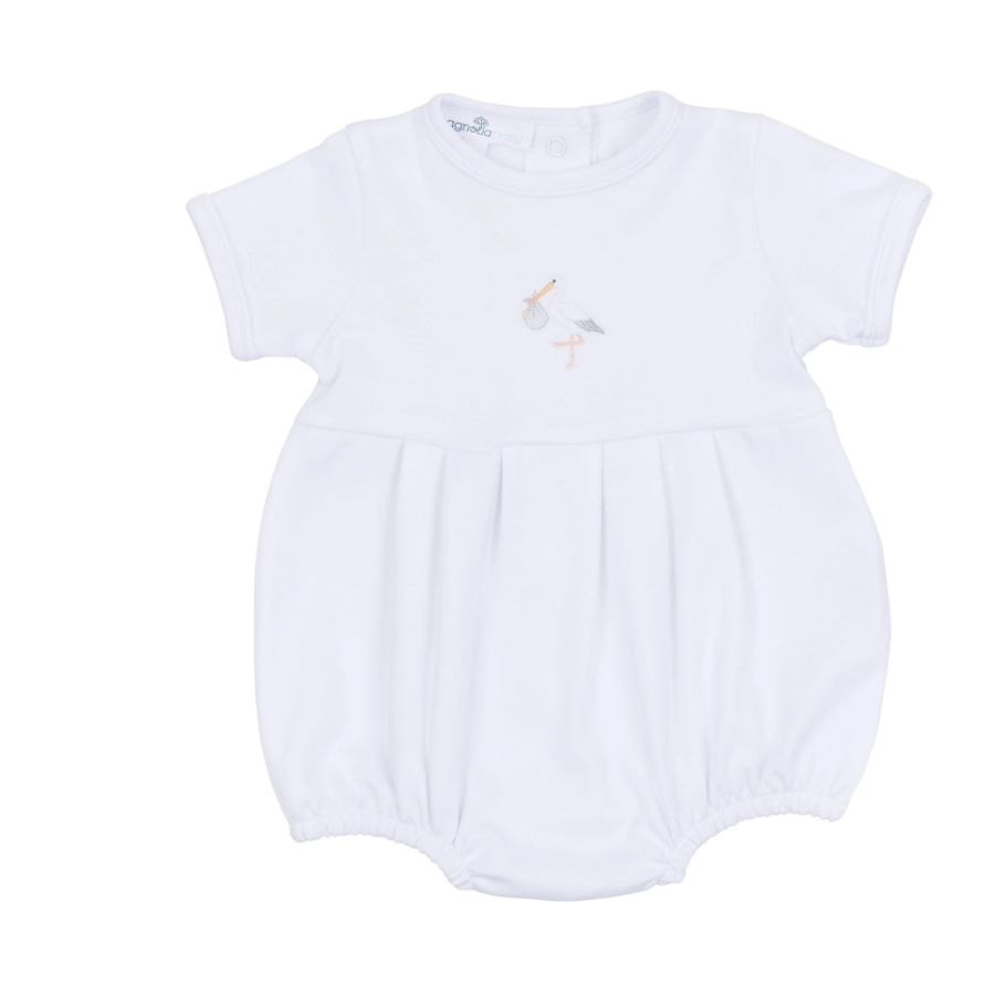 Vintage Stork Bubble - White