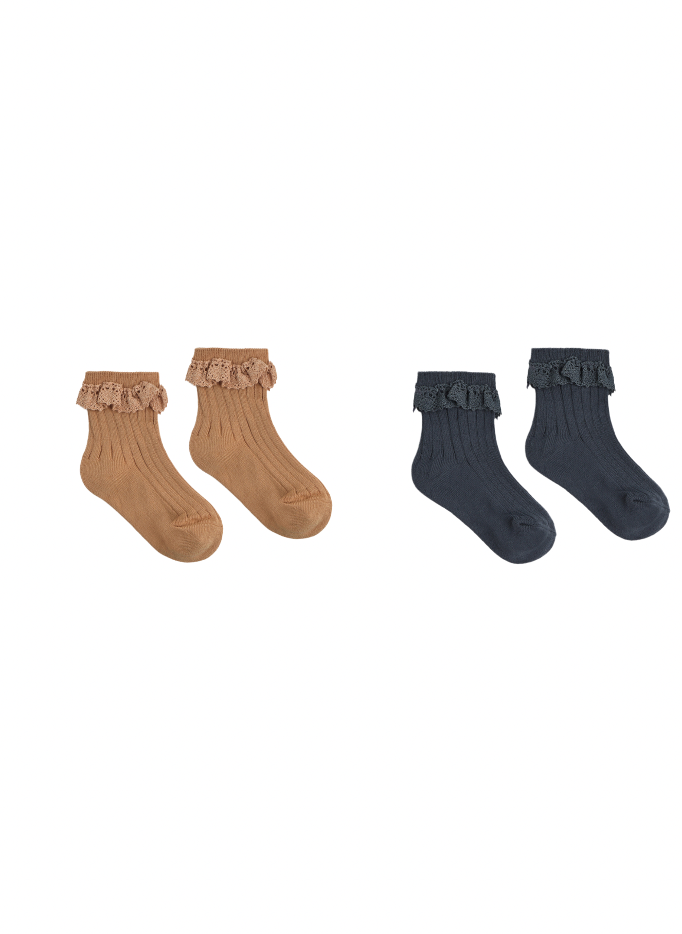 Lace Trim Socks fawn Midnight