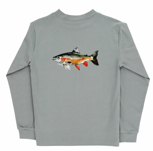 LS Logo Tee Trout on Limestone