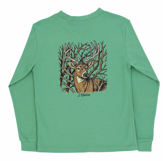LS Logo Tee Buck on Sage