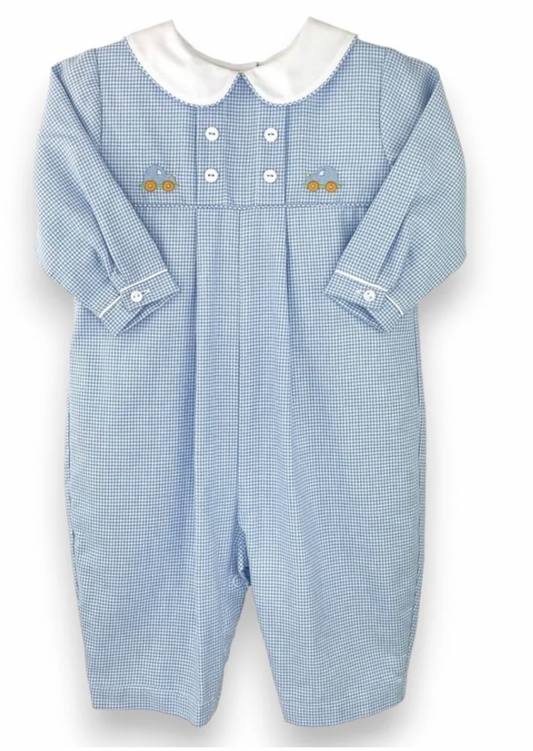 Blue Longall with Car Embroidery