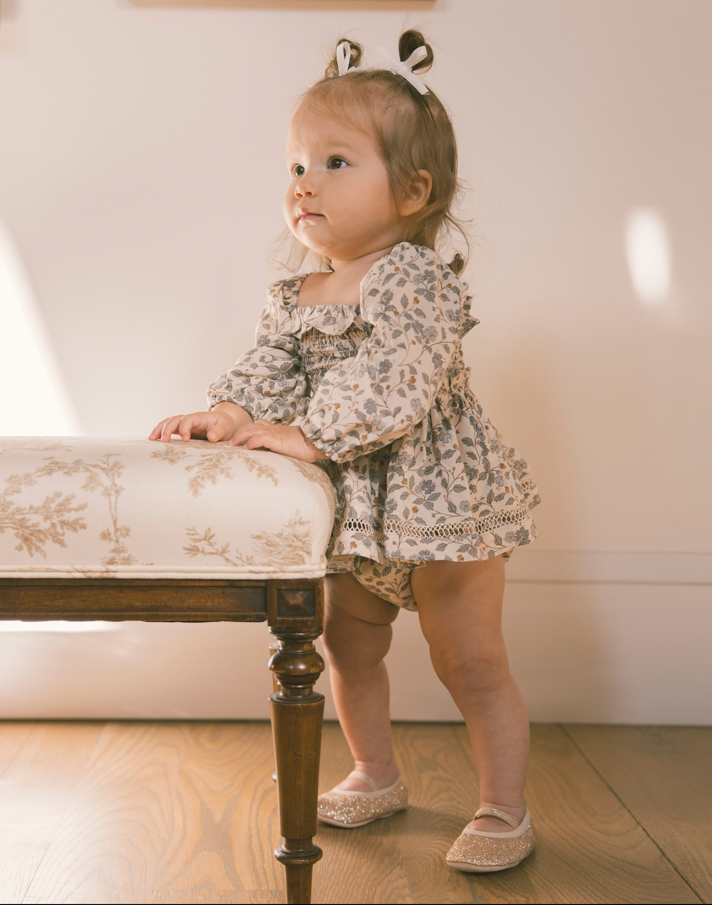 Elodie Romper Blue Garden