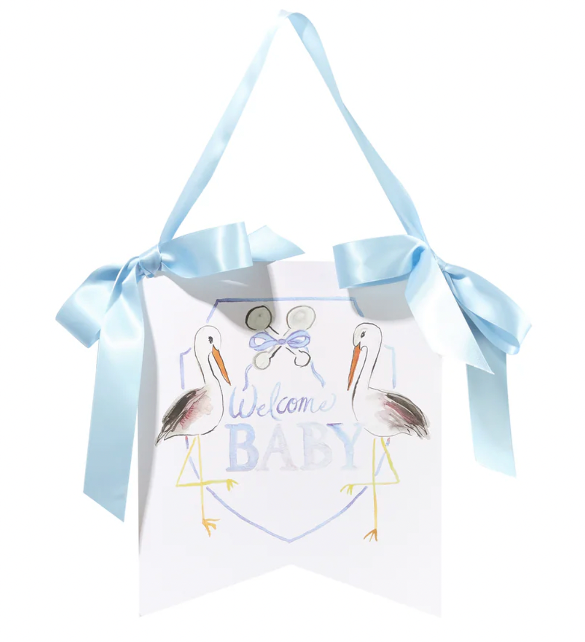 "Welcome Baby" Stork Hanger