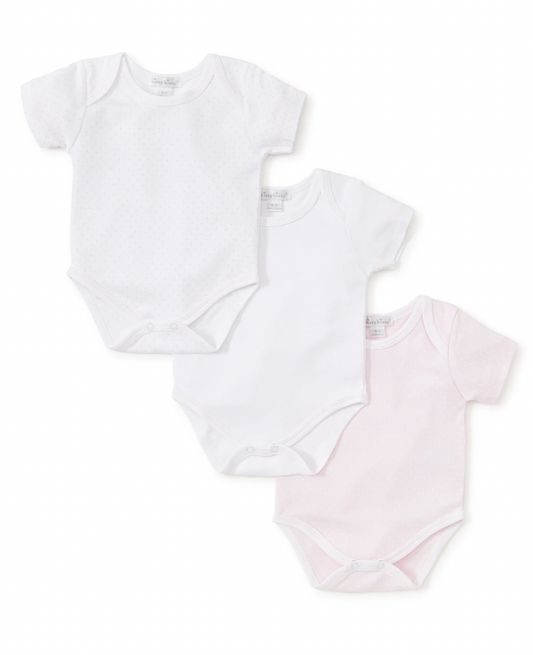 Kissy Dots Pink 3 Pack Bodysuit Set