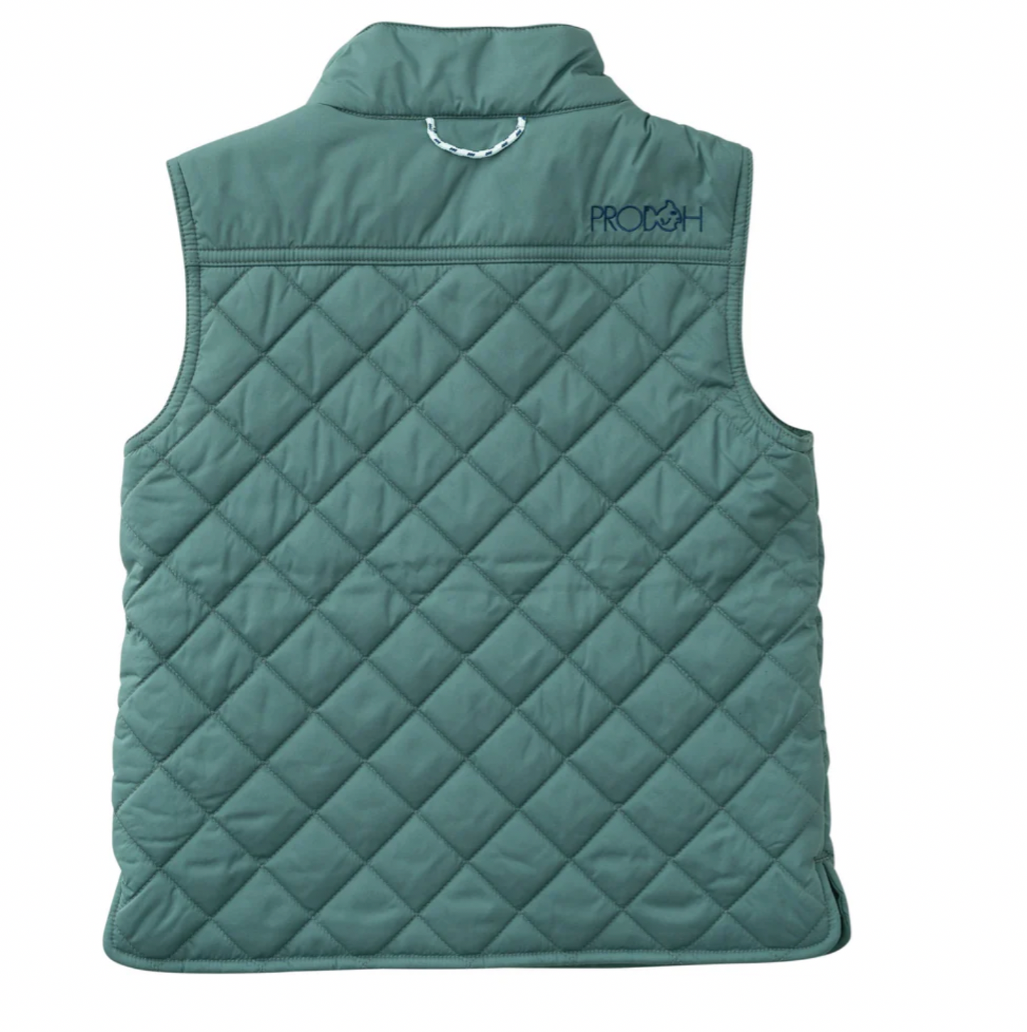 Pro Quilted Vest In Smoke Pine Green