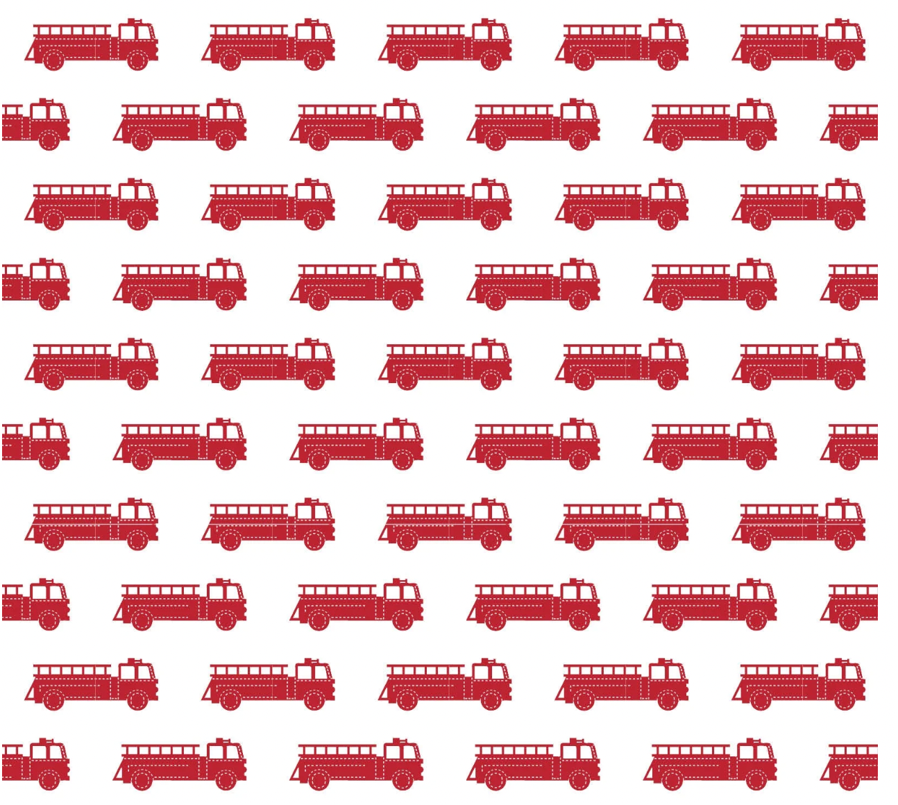 Fire Truck Red Pima Cotton Shortall
