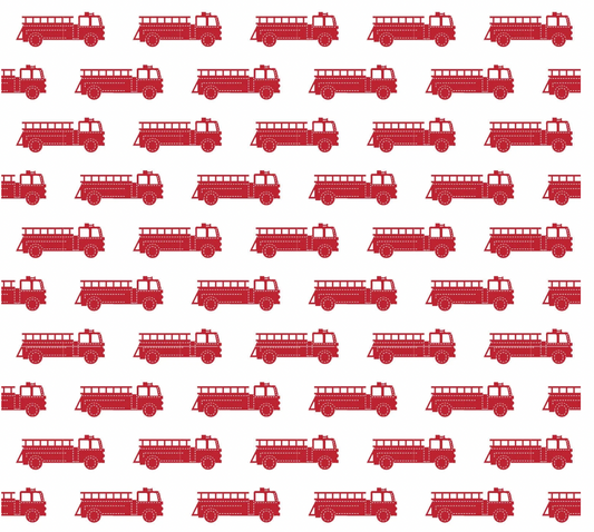 Fire Truck Red Pima Cotton Shortall
