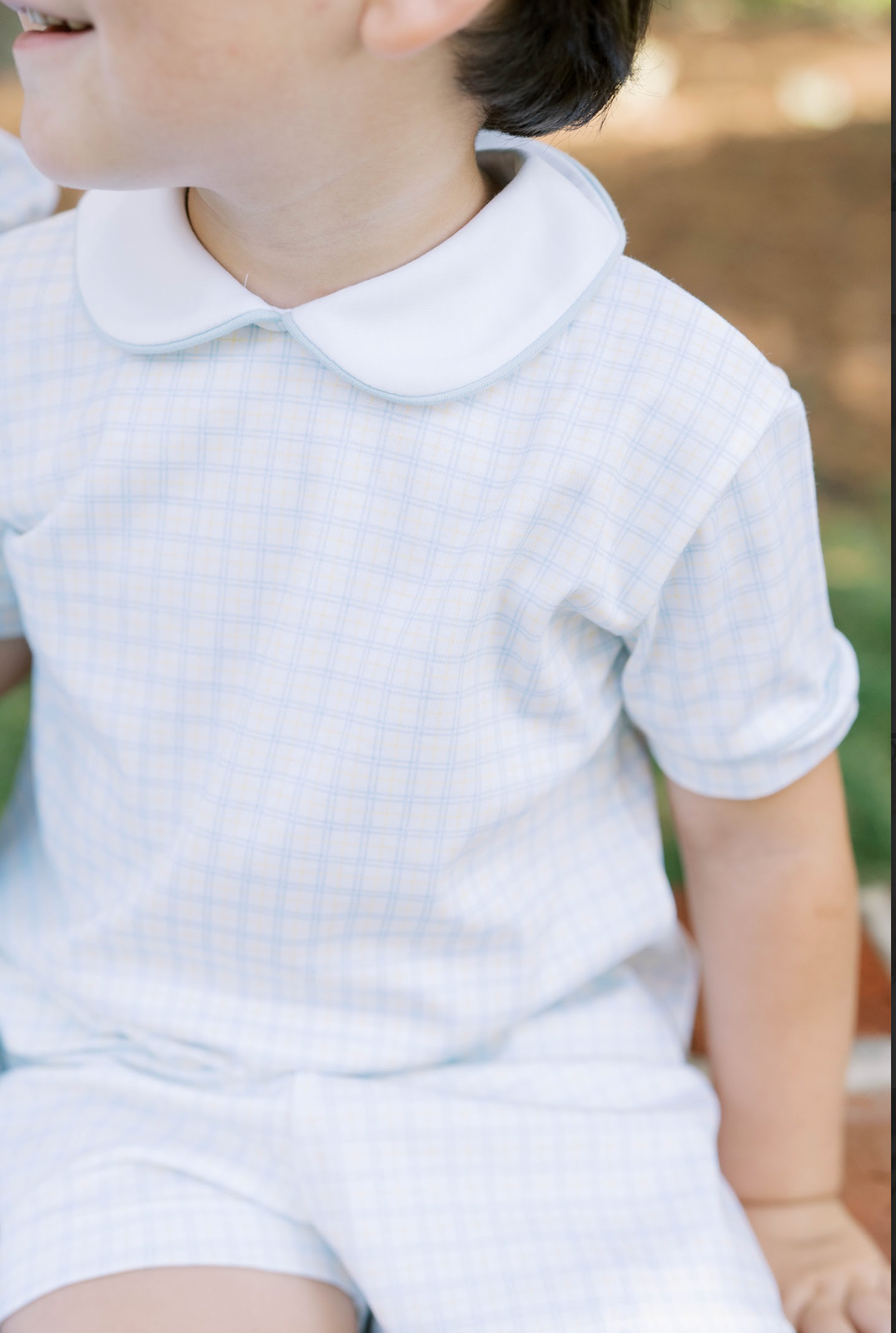 Sibley Short Set in Cornflower Check