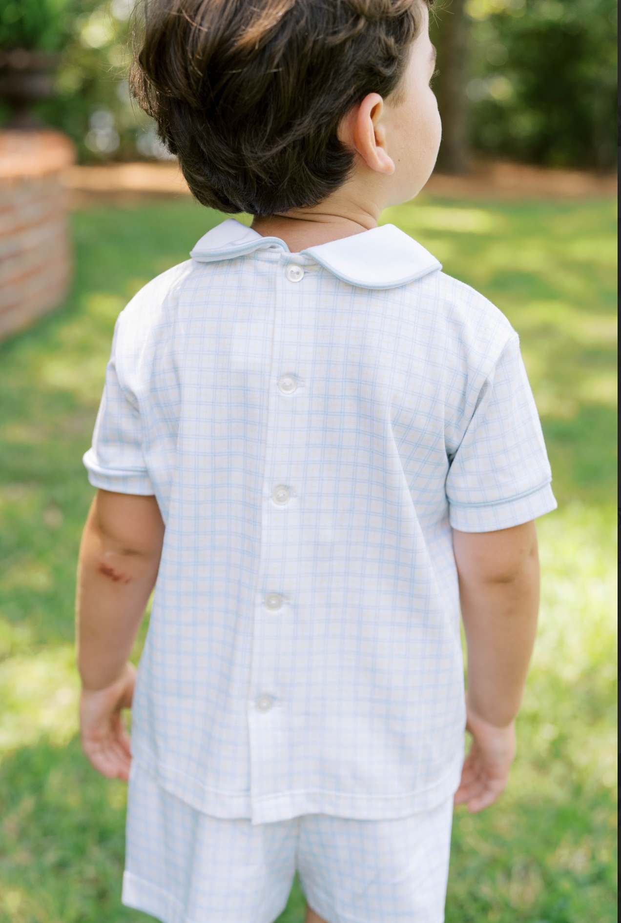 Sibley Short Set in Cornflower Check