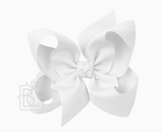 Grosgrain Bow with Knot on Med Alligator Clip 5.5" (HUGE)