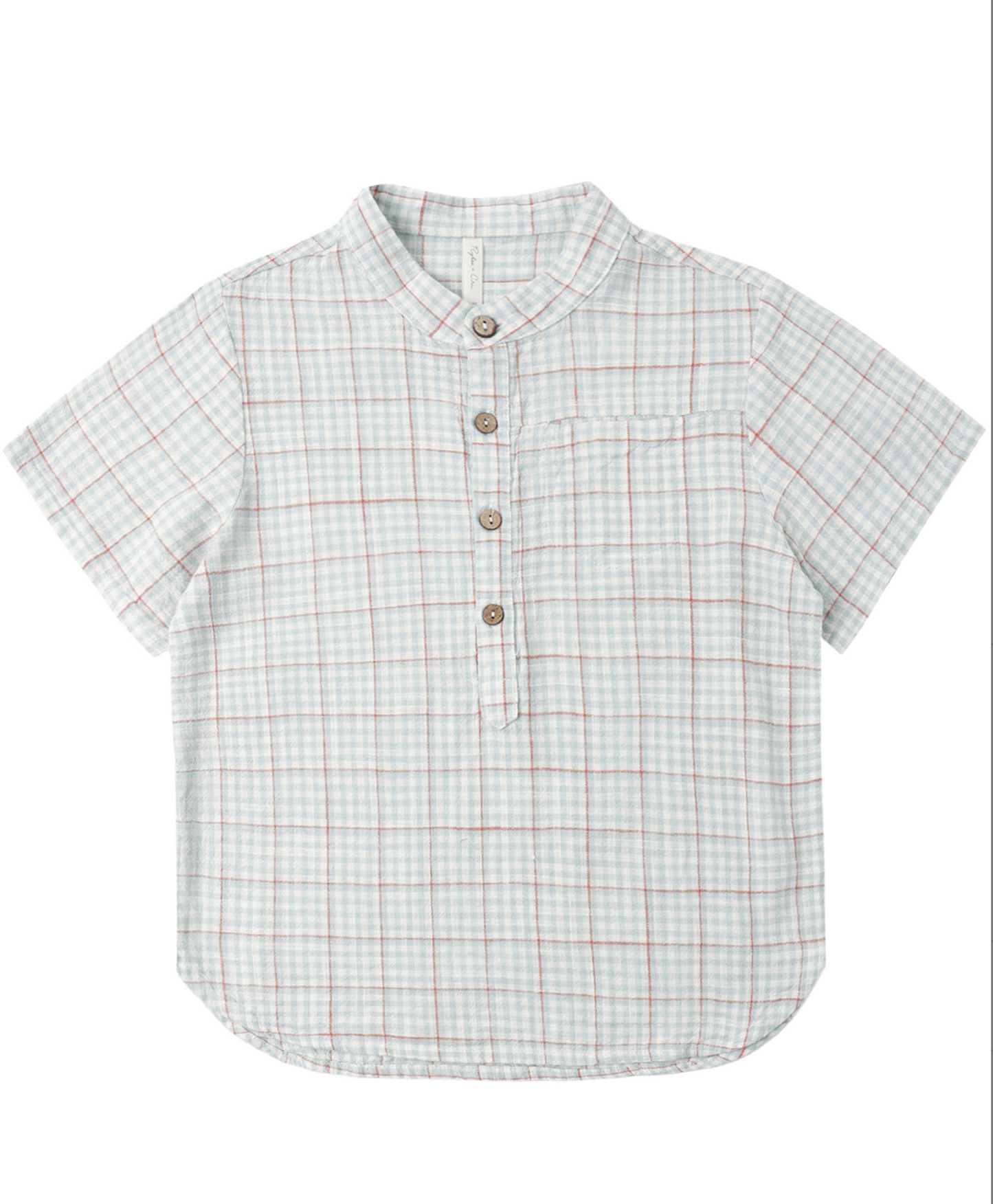 Mason Shirt + Perry Short Set in Blue Plaid