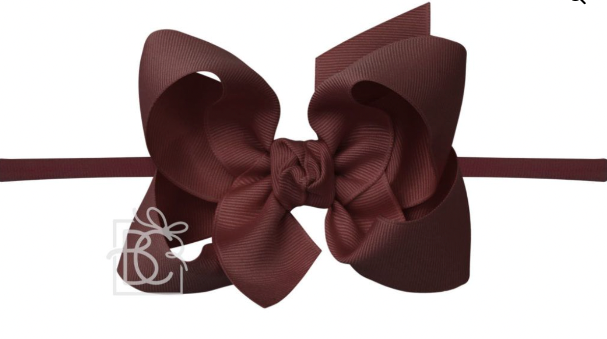 Large Plain Headband Bow - 4.5"