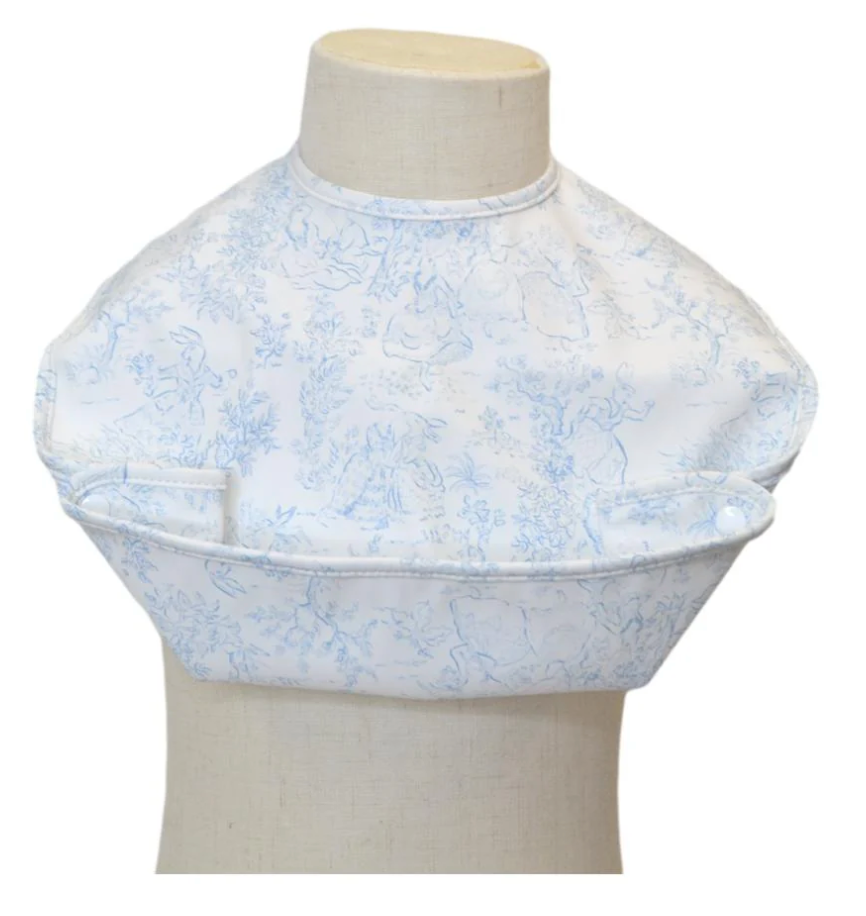 BEST BIB - BUNNY TOILE BLUE