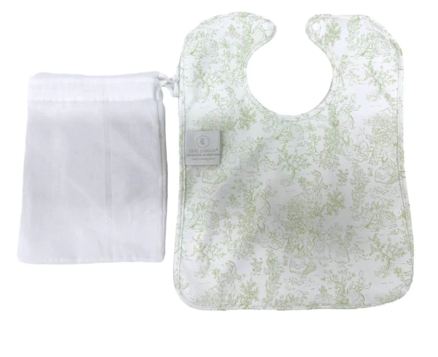 BEST BIB - BUNNY TOILE GREEN