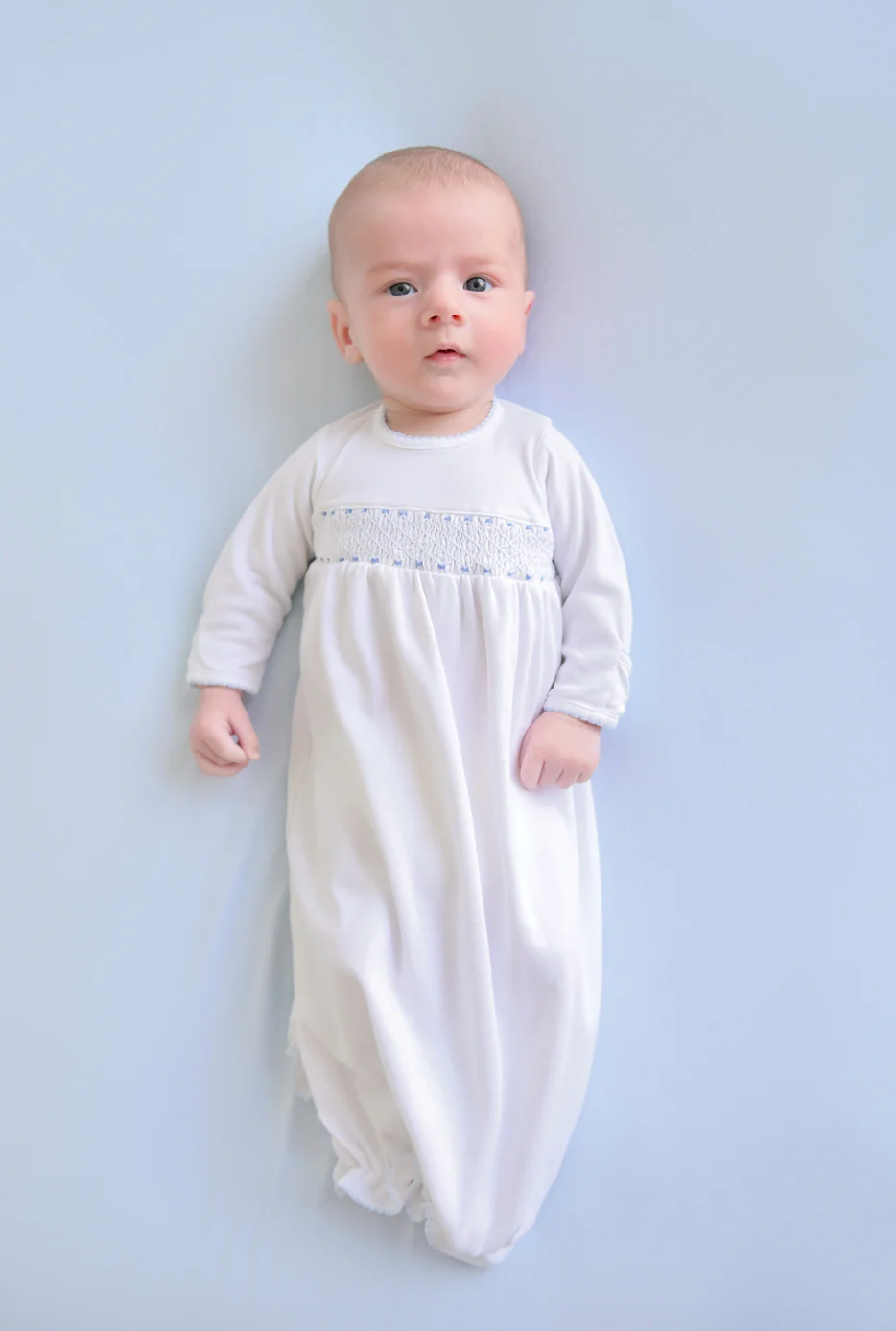 Sweetly Smocked Greeting Gown