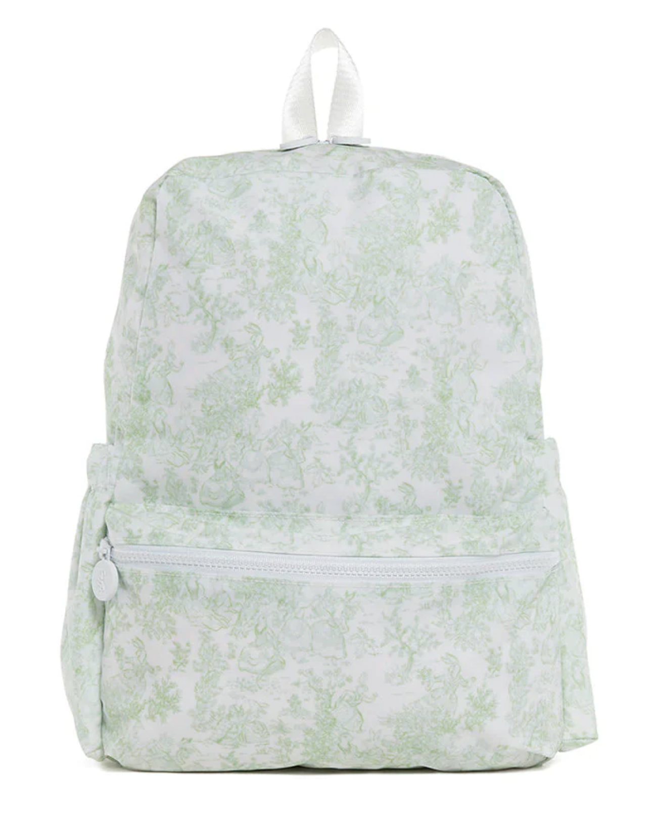 Backpack in Green Bunny Toile