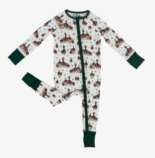 Bamboo Zipper Pajama in Merry Mallards