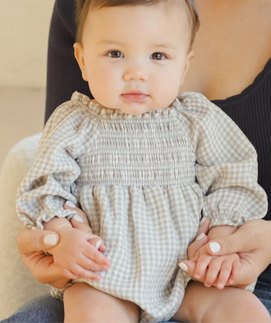 Eden Romper - Blue Gingham
