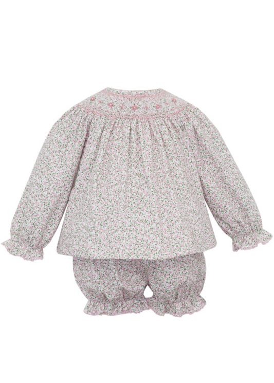 Pink Liberty Floral Bishop Bloomer Set