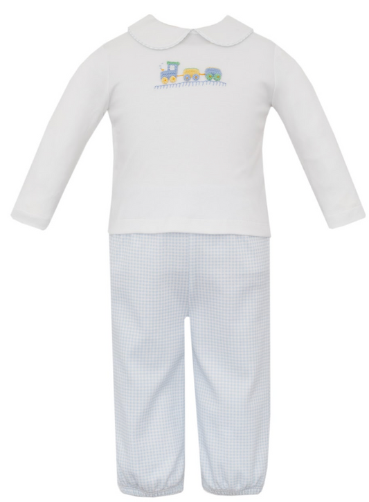Knit Pants Set with Train