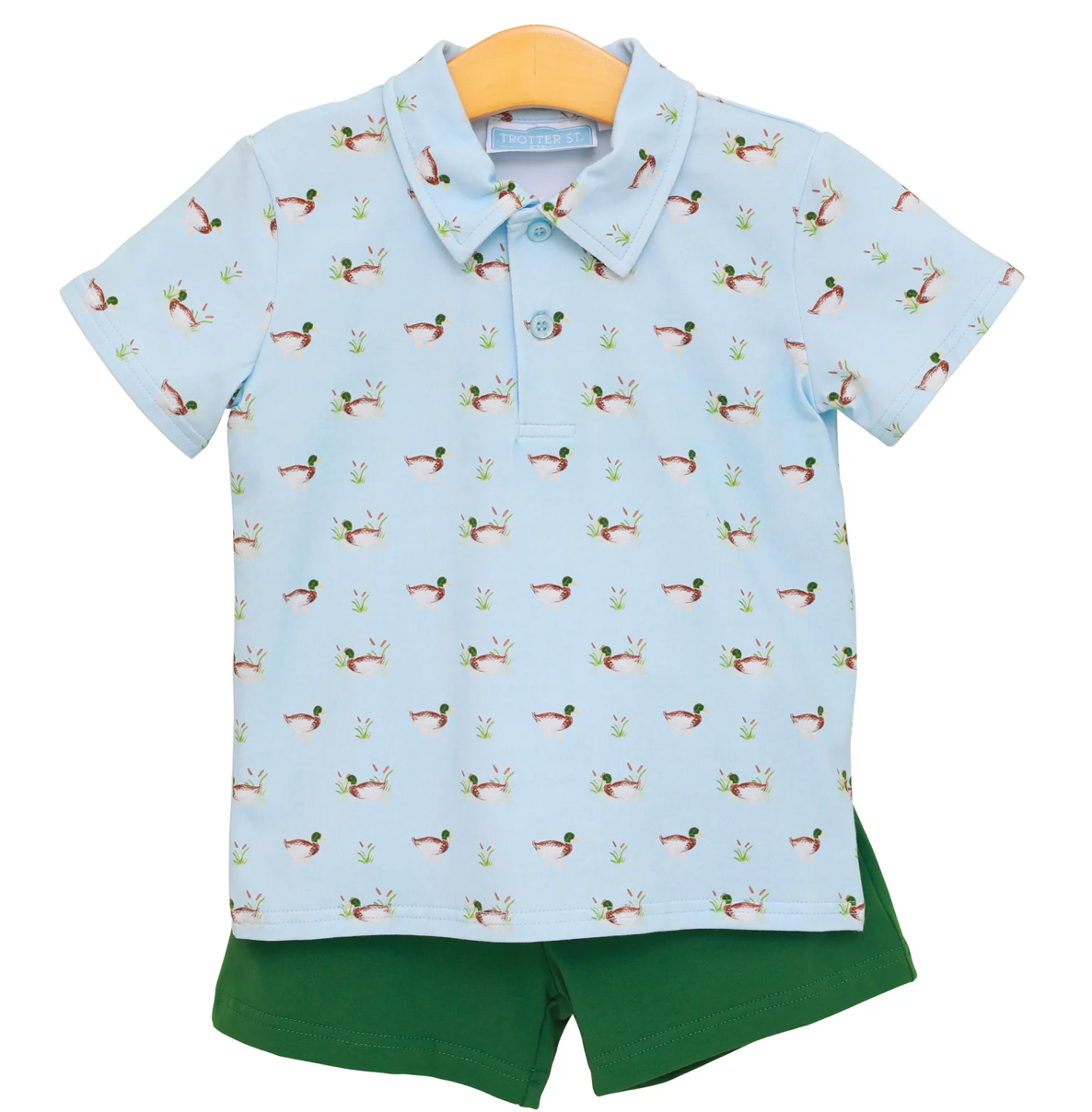 Ducks in a Row Polo Short Set