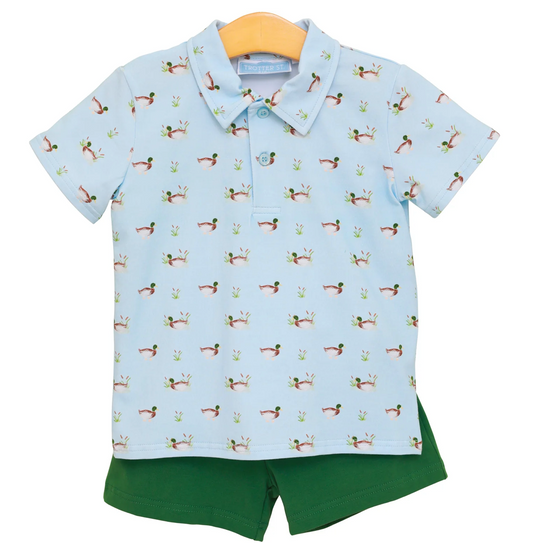 Ducks in a Row Polo Short Set