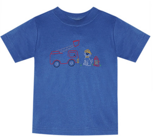 Houston Shirt - Dog with Firetruck