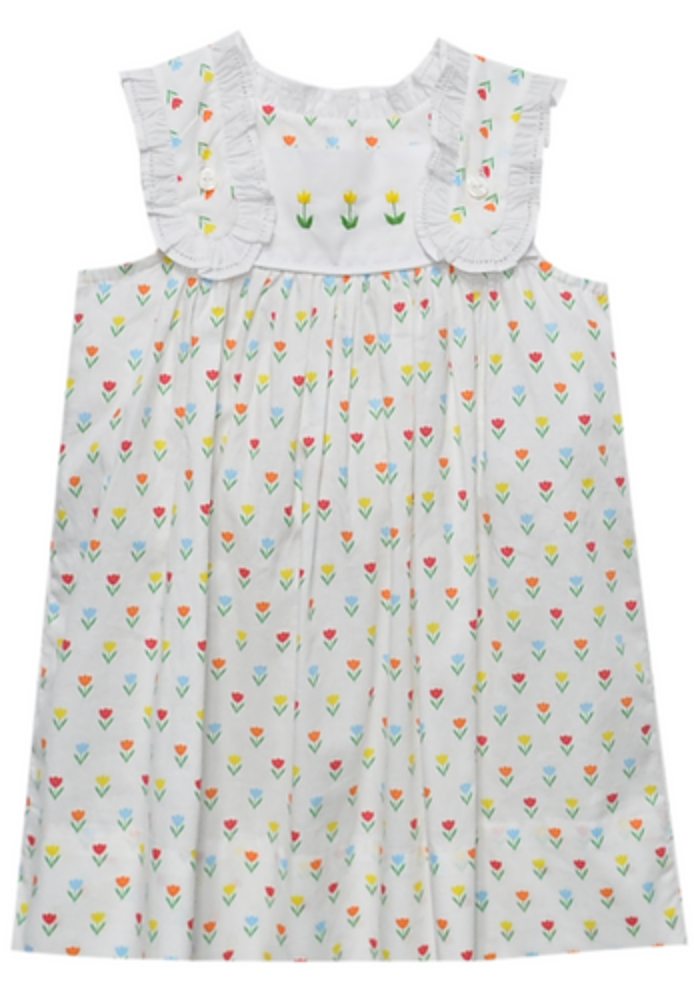 Yellow Flower Iris Dress - Tulip Time
