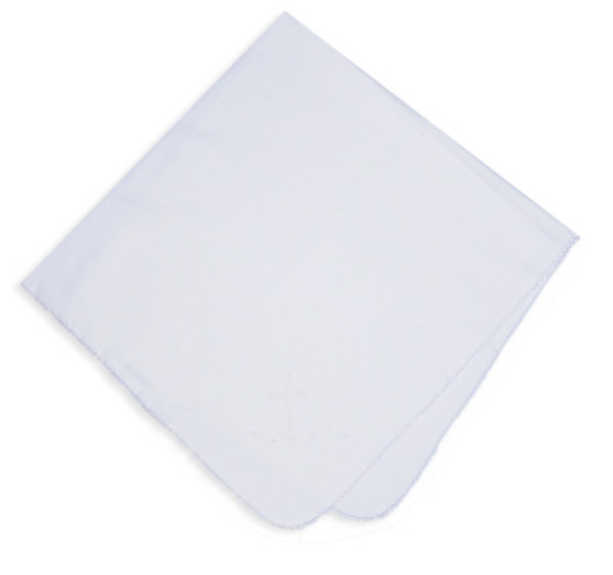 White Baby Blanket - Cross