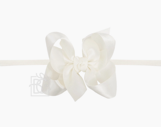 Medium Satin Headband Bow - 3.5"