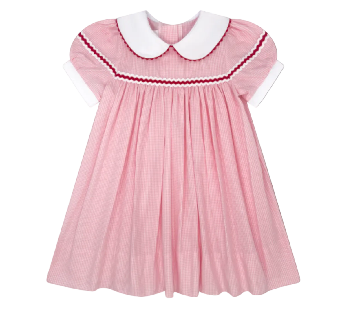 Kendall Dress in Pink Minigingham Ric Rac