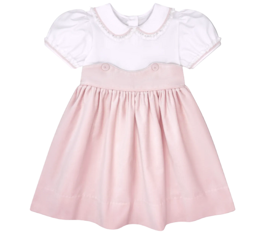 Sundays Best Dress in Petite Pink Velvet