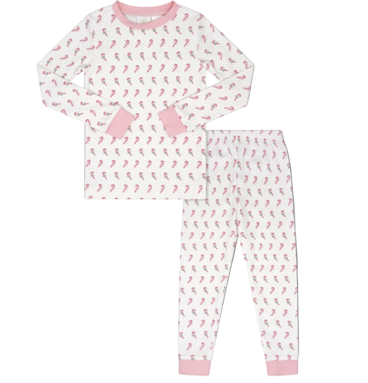 Sweet Pea Pj Set in Candy Cane Lane