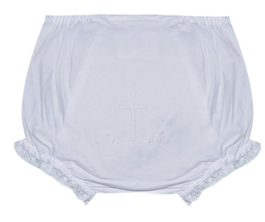 Diaper Cover - White Cross