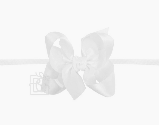 Large Satin Headband Bow - 4.5"